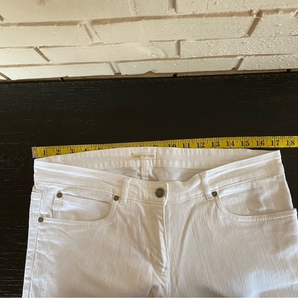 Eileen Fisher Organic Cotton Stretch Straight Leg Jeans in White Medium 34x30 - Picture 6 of 8